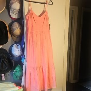 Women's Light Orange Dress With Spaghetti Straps - Universal Threads - XS